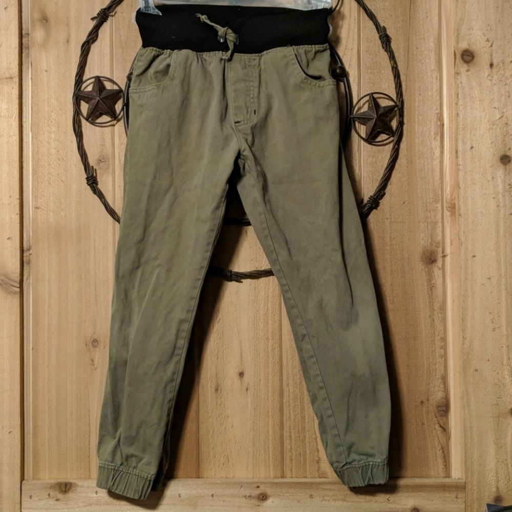 Khaki Green Kid's Pants